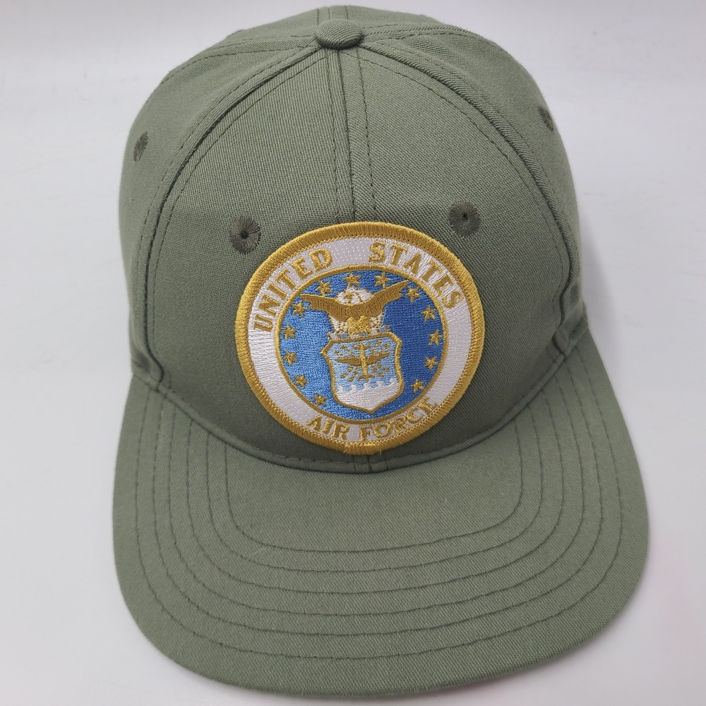 Air Force Hat Adjustable Eagle Crest Green United States Military Patch Logo Men